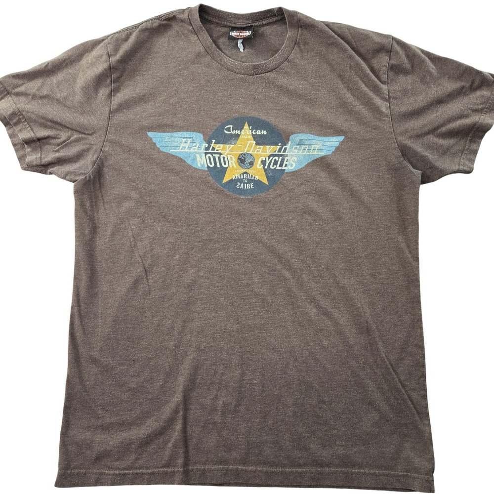 Harley-Davidson Shirt Mens M Brown Black Hills Rapid City Motorcycle Graphic Tee
